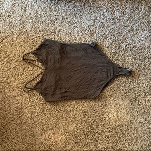 green criss cross bodysuit